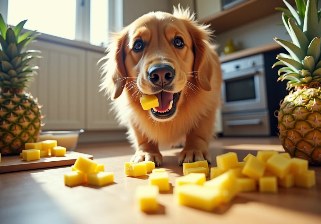 3 steps to determine if dogs can have fresh pineapple