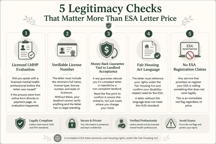 5 legitimacy checks that matter more than esa letter price