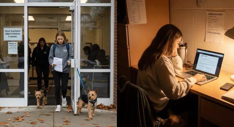 student health center vs. online esa letter