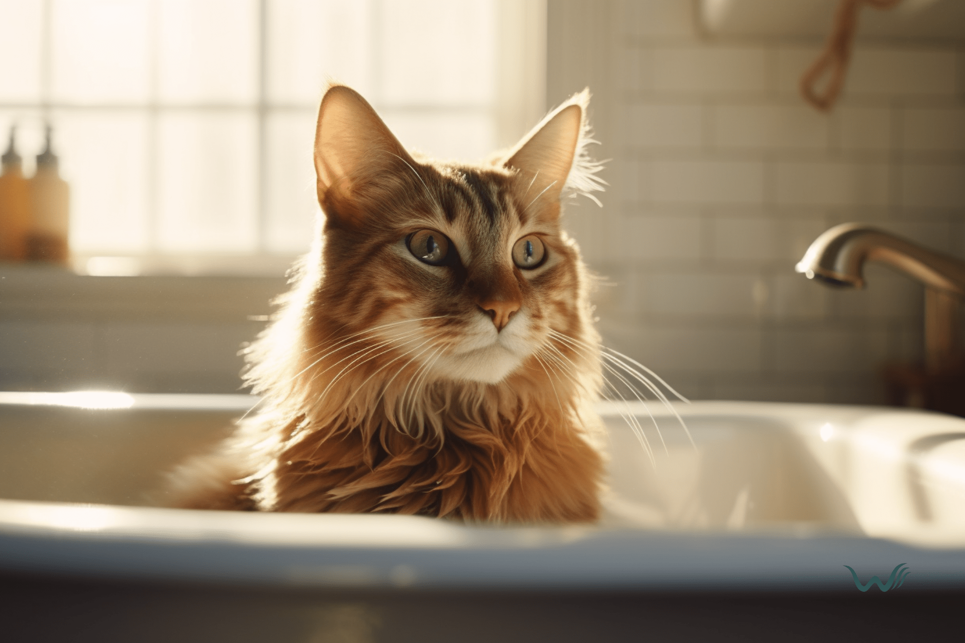 7 steps for bathing a cat