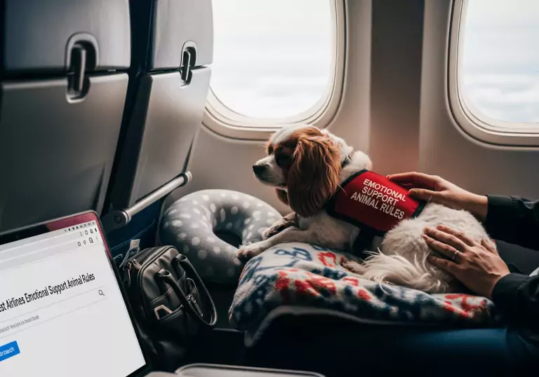 best airlines' rules for emotional support animal travel
