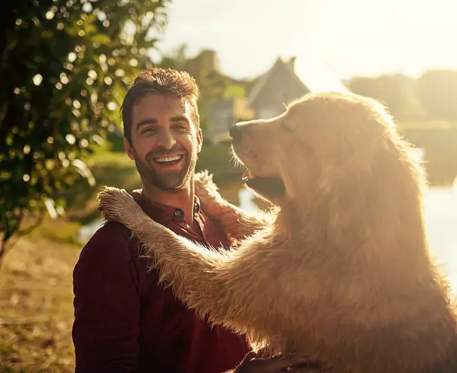 dog with person