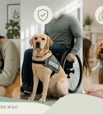 esa vs service dog vs. therapy dog what's the difference.