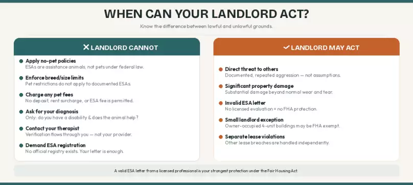 infographic 2 lawful and unlawful actions against ESA