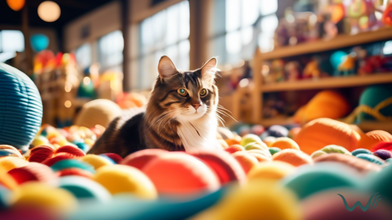 Pet-friendly outdoor store with rows of colorful leashes, toys, and hiking gear under bright natural light