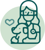 vet with dog icon