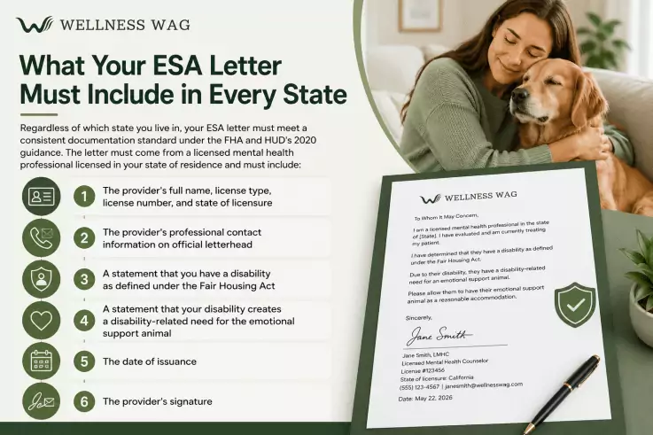 what your esa letter must include in every state
