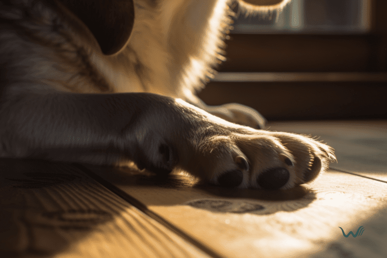 why do some dogs have furry paws